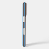 Bruine en blauwe candy strepen Case-Mate iPhone case (Achterkant / Rechts)