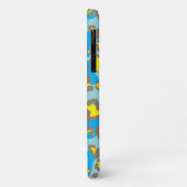 Bruine en blauwe luipaard dierlijke print en monog Case-Mate iPhone case (Achterkant/links)