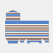 Bruine en blauwe strepen bedankdoosjes (Uitgevouwen)