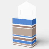 Bruine en blauwe strepen bedankdoosjes (Geopend)