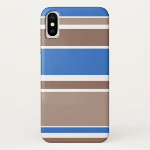 Bruine en blauwe strepen Case-Mate iPhone case