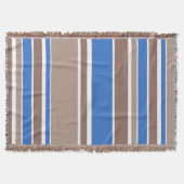 Bruine en blauwe strepen deken (Voorkant)