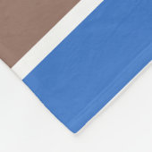 Bruine en blauwe strepen fleece deken (Hoek)