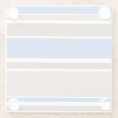 Bruine en blauwe strepen glazen onderzetter (Achterkant)