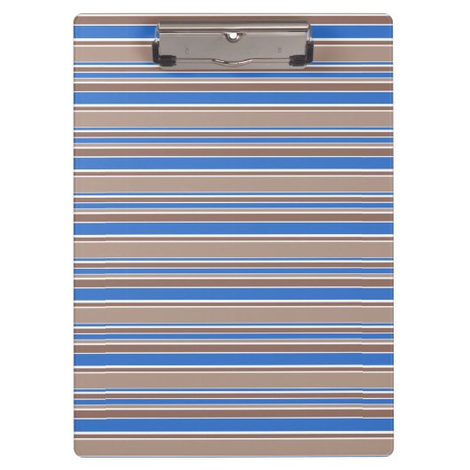 Bruine en blauwe strepen klembord (Voorkant)