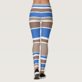 Bruine en blauwe strepen leggings (Achterkant)
