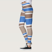 Bruine en blauwe strepen leggings (Links)