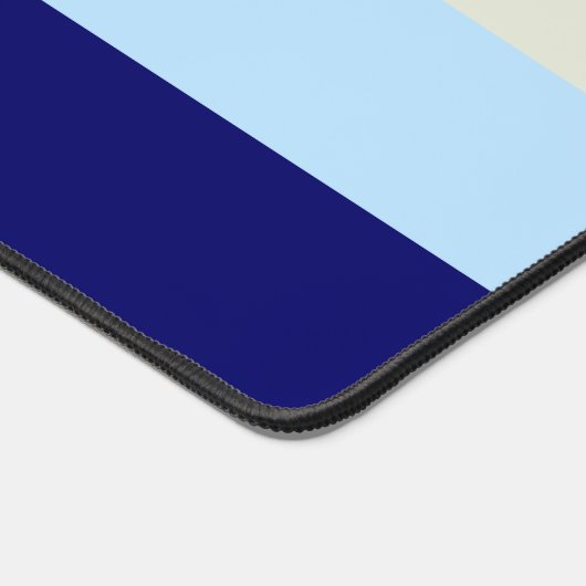 Bruine en blauwe strepen patroon bureaumat (Hoek)