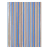 Bruine en blauwe strepen tafelkleed (Voorkant)