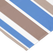 Bruine en blauwe strepen tafelkleed (Gekanteld)