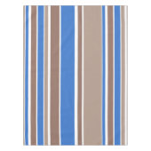 Bruine en blauwe strepen tafelkleed (Voorkant)