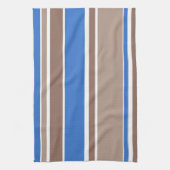 Bruine en blauwe strepen theedoek (Verticaal)