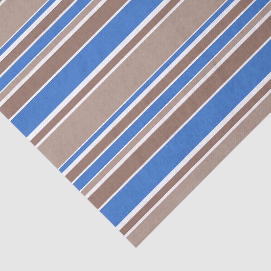 Bruine en blauwe strepen tissuepapier (Detail)