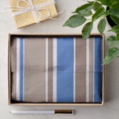 Bruine en blauwe strepen tissuepapier (Geschenk)