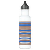 Bruine en blauwe strepen waterfles  (Links)