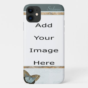 Bruine en blauwe vlinder Case-Mate iPhone case