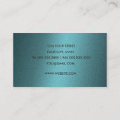 Bruine en Blauwgroen kristallen en kant Visitekaar Visitekaartje (Achterkant)
