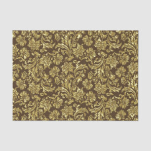 Bruine en bruine metalen goudvaten tissuepapier