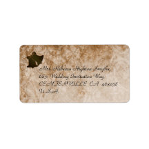  bruine en crème Adresetiketten
