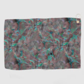 Bruine en cyaanse vlekken op onafgewerkt wandpleis golfhanddoek (Horizontaal)