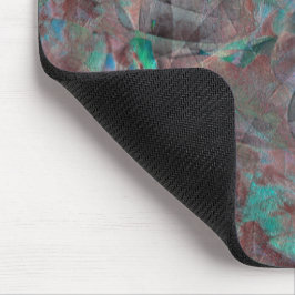 Bruine en cyaanse vlekken op onafgewerkt wandpleis muismat