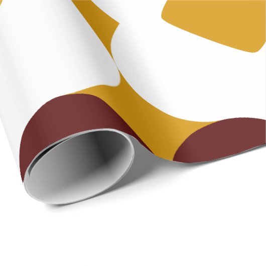 Bruine en gele bloemen cadeaupapier (Rol Hoek)