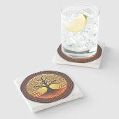 Bruine en goudboom van het Onderzetter van het lev (Zijkant)