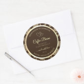 Bruine en Gouden Bloemen Product Etiketten met Har (Envelop)