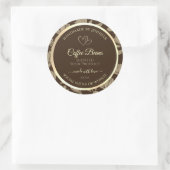 Bruine en Gouden Bloemen Product Etiketten met Har (Tas)