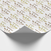 Bruine en gouden Giraffe in Birthday Cadeaupapier (Hoek)