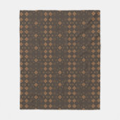 Bruine en gouden retro vibes fleece deken (Voorkant)