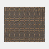 Bruine en gouden retro vibes fleece deken (Voorkant (Horizontaal))