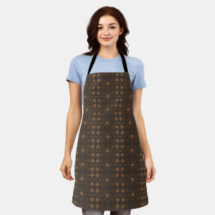 Bruine en gouden retro vibes schort
