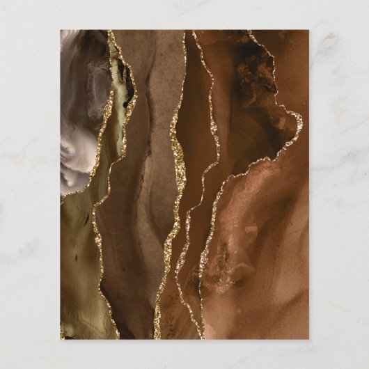 bruine en goudkleurige flyer (Achterkant)