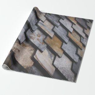 Bruine en grijze briketten cadeaupapier