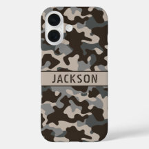 Bruine en grijze camouflage gepersonaliseerd