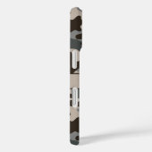 Bruine en grijze camouflage gepersonaliseerd Case-Mate iPhone case (Achterkant / Rechts)