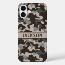 Bruine en grijze camouflage gepersonaliseerd