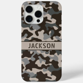 Bruine en grijze camouflage gepersonaliseerde Case