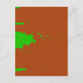 bruine en groene abstracte kunst briefkaart (Voorkant)