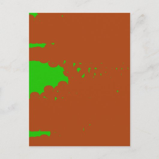 bruine en groene abstracte kunst briefkaart (Voorkant)