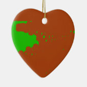 bruine en groene abstracte kunst keramisch ornament (Rechts)