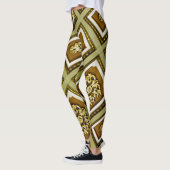 Bruine en groene architectuur leggings (Links)