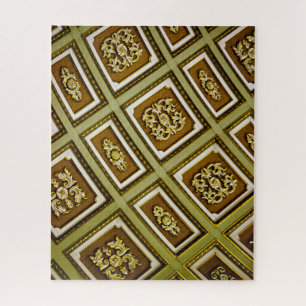 Bruine en groene architectuur legpuzzel