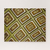 Bruine en groene architectuur legpuzzel (Horizontaal)