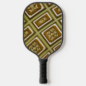 Bruine en groene architectuur pickleball paddle (Voorkant)