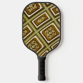 Bruine en groene architectuur pickleball paddle