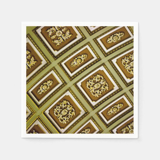 Bruine en groene architectuur servet (Voorkant)