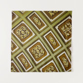 Bruine en groene architectuur wandkleed (Voorkant (horizontaal))