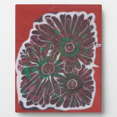 Bruine en groene bloemen fotoplaat (Voorkant)